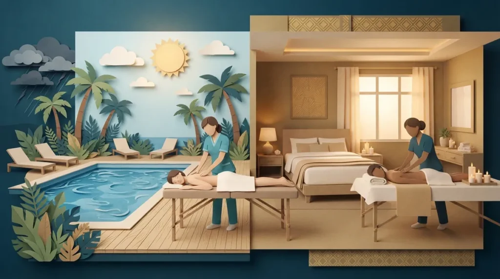Poolside Massage Tampa vs. Hotel Room: Which Wins?